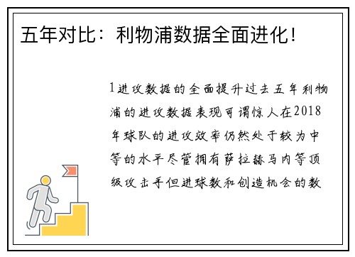 五年对比：利物浦数据全面进化！